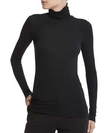 ATM Anthony Thomas Melillo Ribbed Turtleneck Top | Bloomingdale's