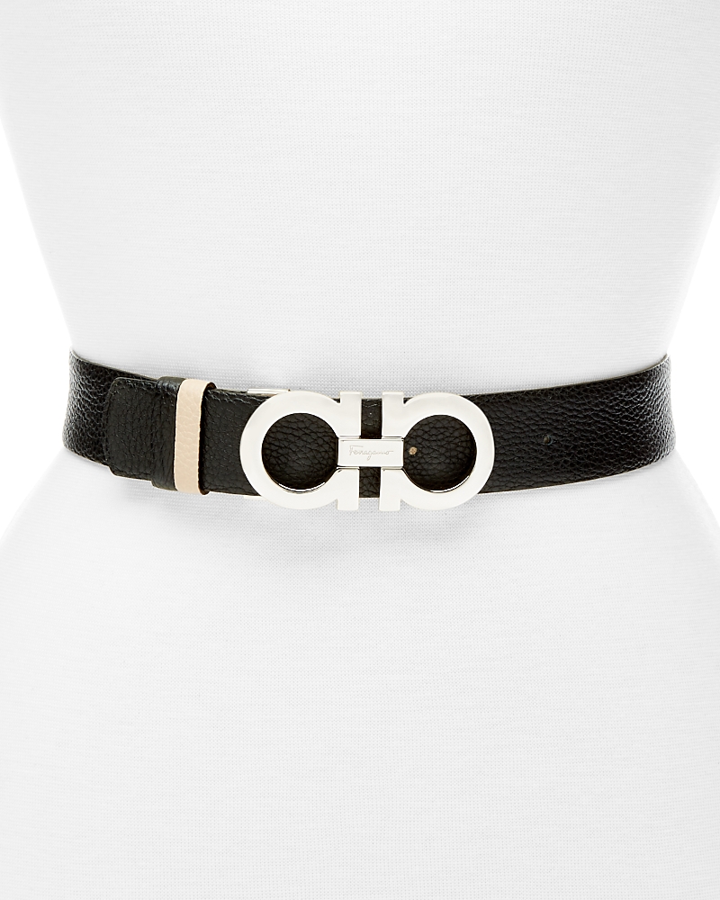 Salvatore Ferragamo Women's Gancini Reversible Leather Belt
