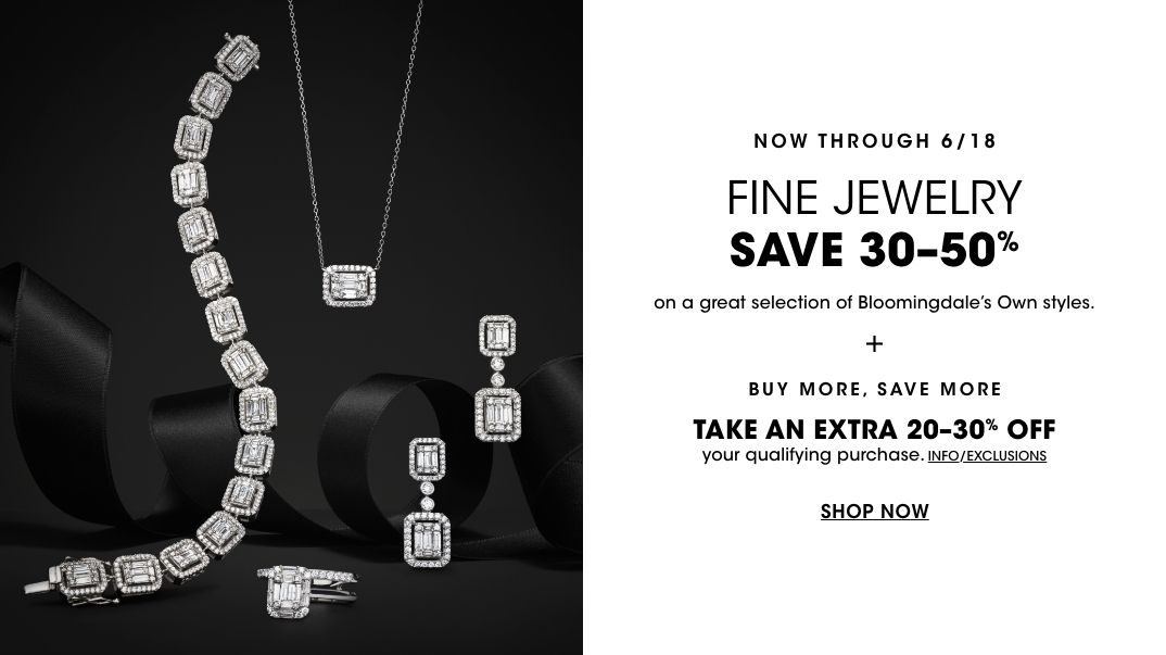 Fine jewelry: Save 30-50% + take an extra 20-30% off