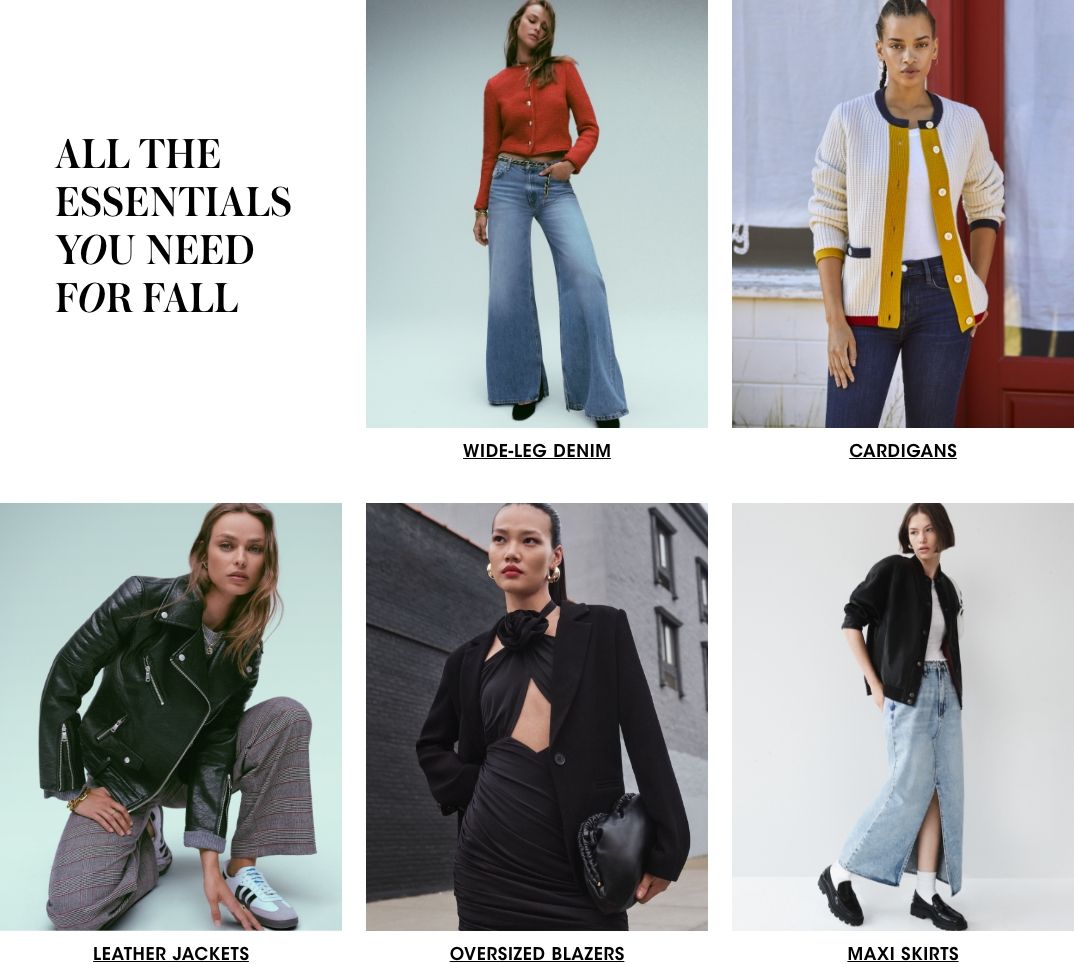Shop Now All Essentials You Need For Fall