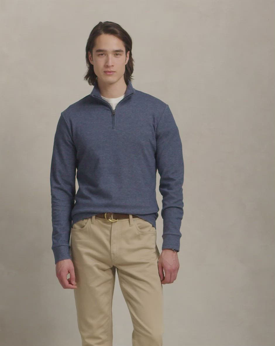 Polo Ralph Lauren Luxury Double Knit Jacquard Quarter Zip