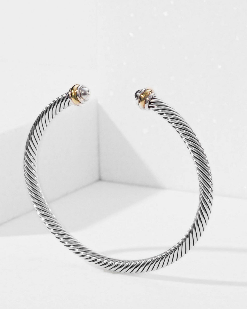 David Yurman Classic Cable Bracelet in Sterling Silver with 18K