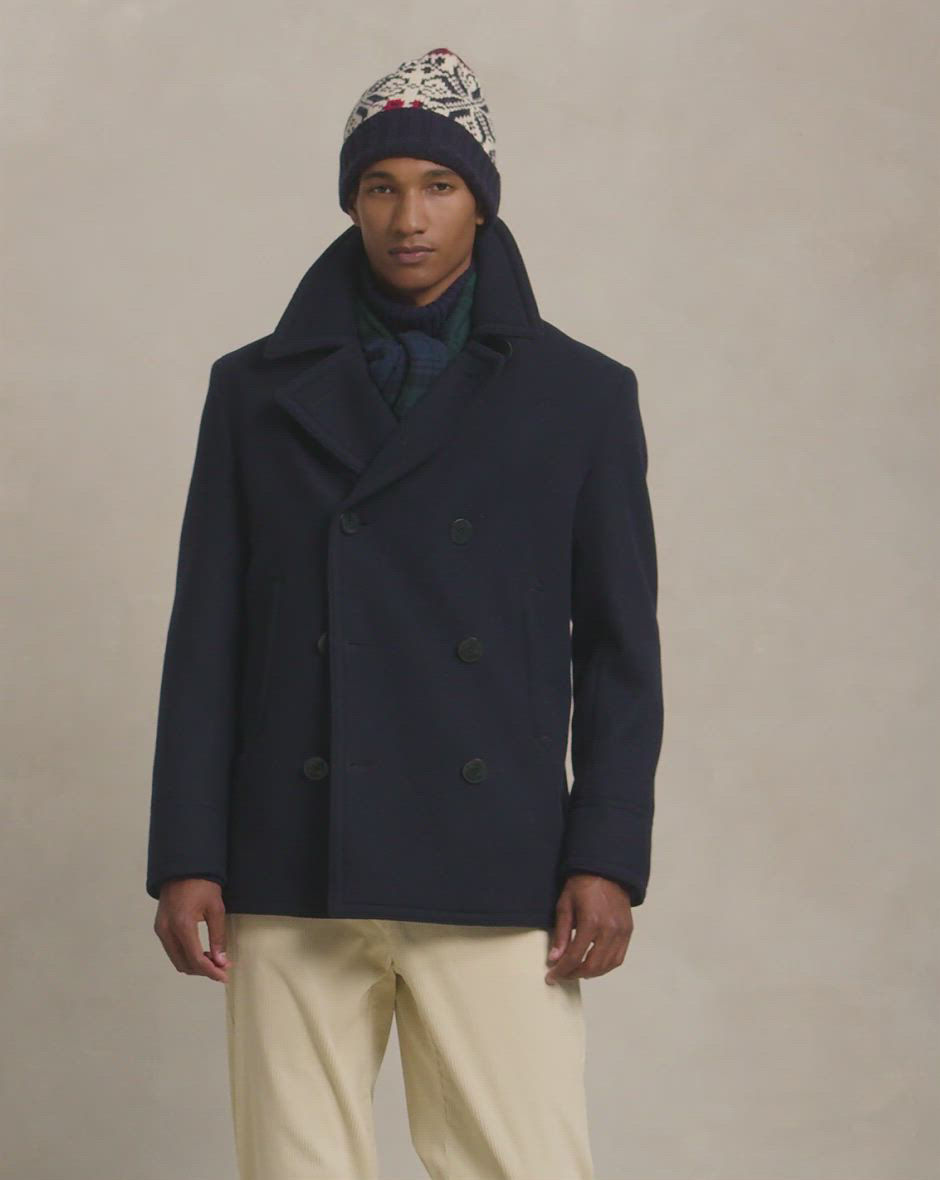 Polo Ralph Lauren Melton Wool Blend Peacoat | Bloomingdale's Men