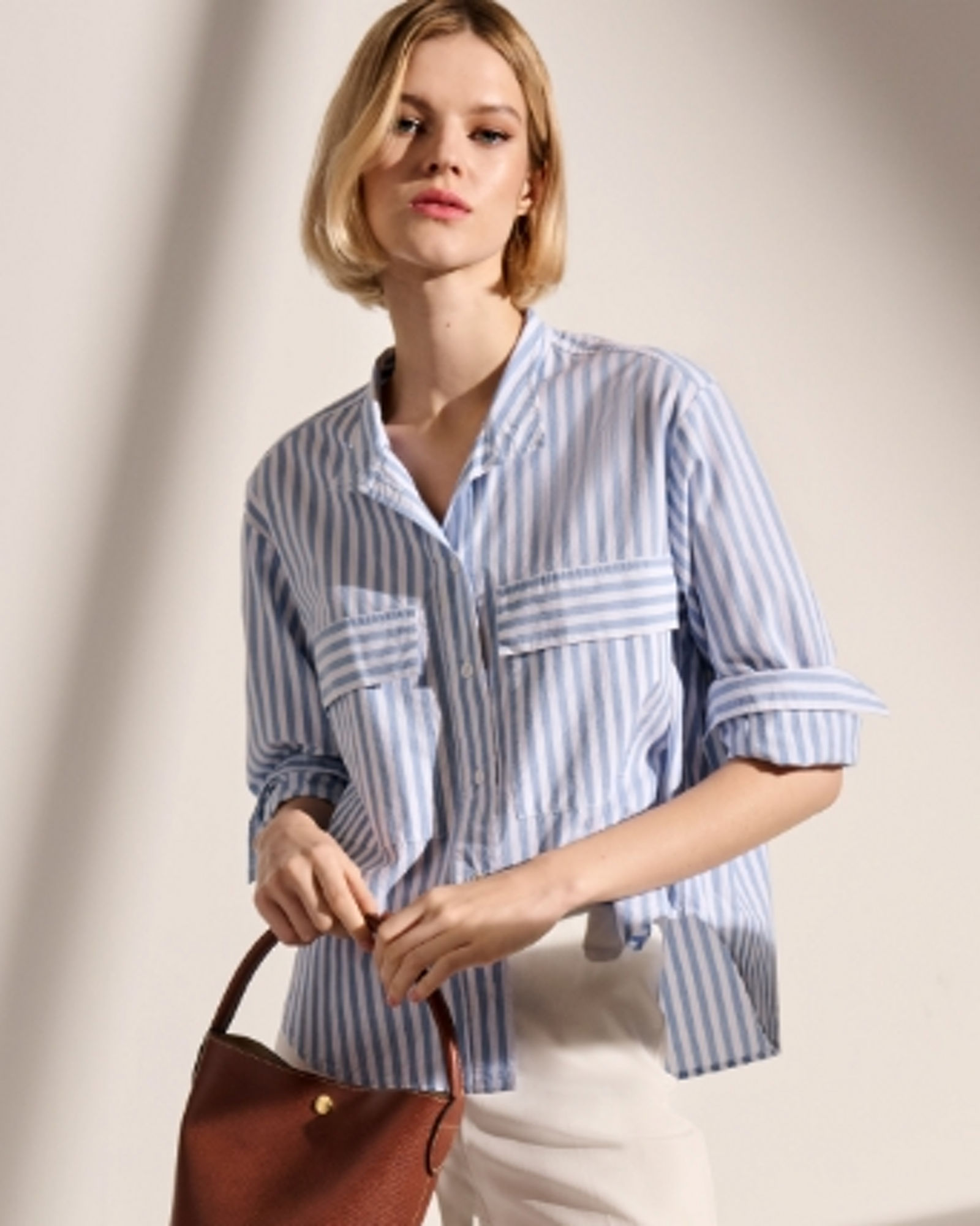 Striped Monogram Pocket T-Shirt Dress - Women - Ready-to-Wear