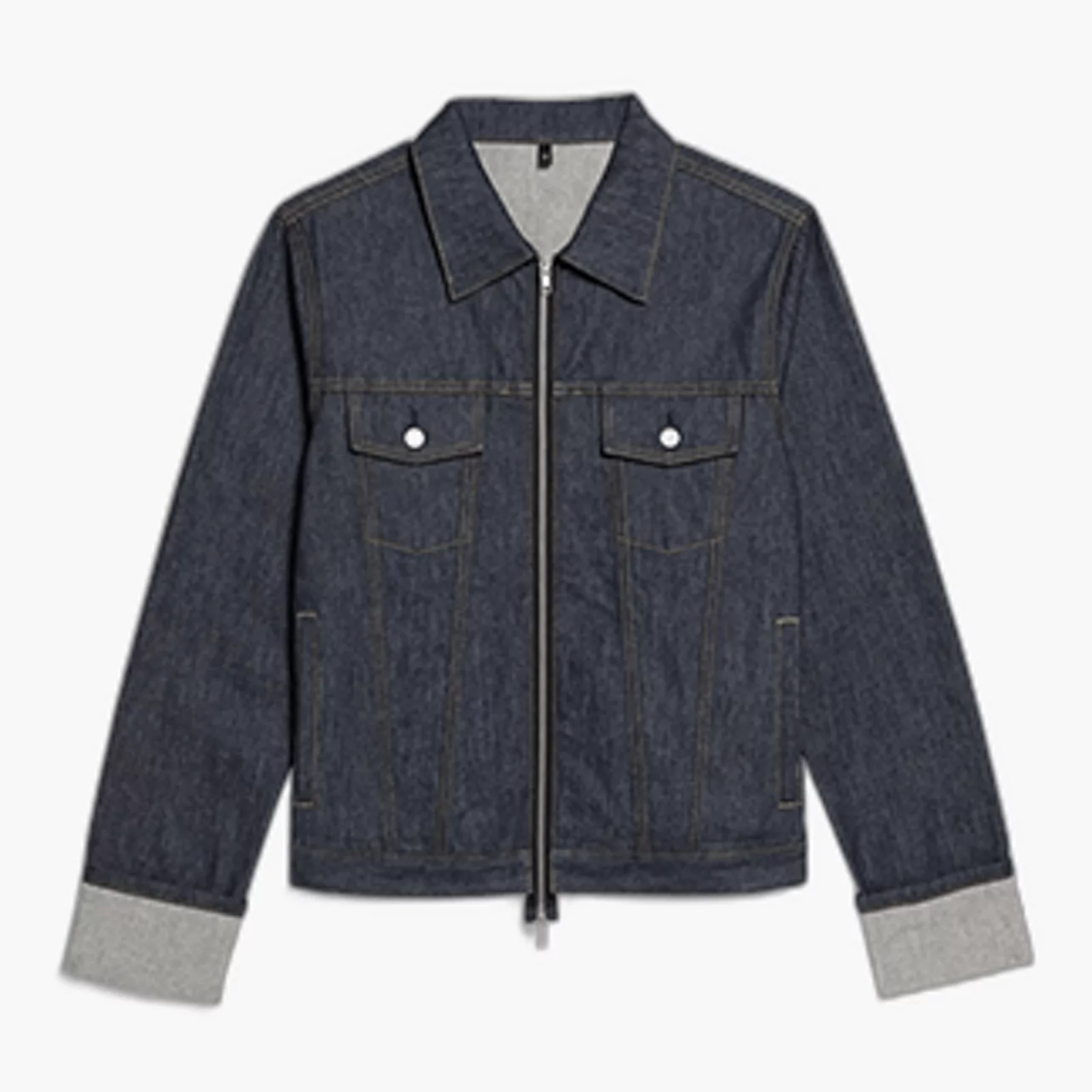 1 photo of mens denim jacket.