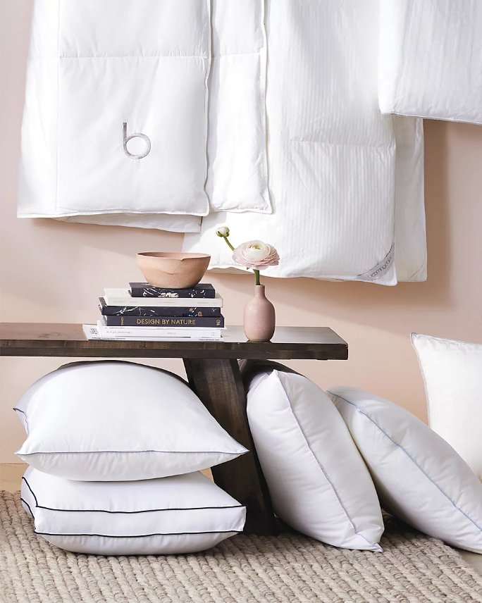 Comforters and pillows 25 to 60 percent off.