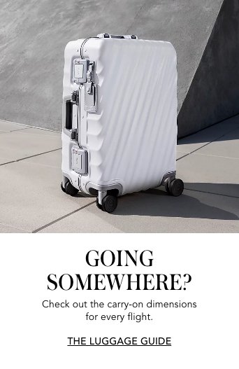 Going somewhere? Check out the carry-on dimensions for every flight.