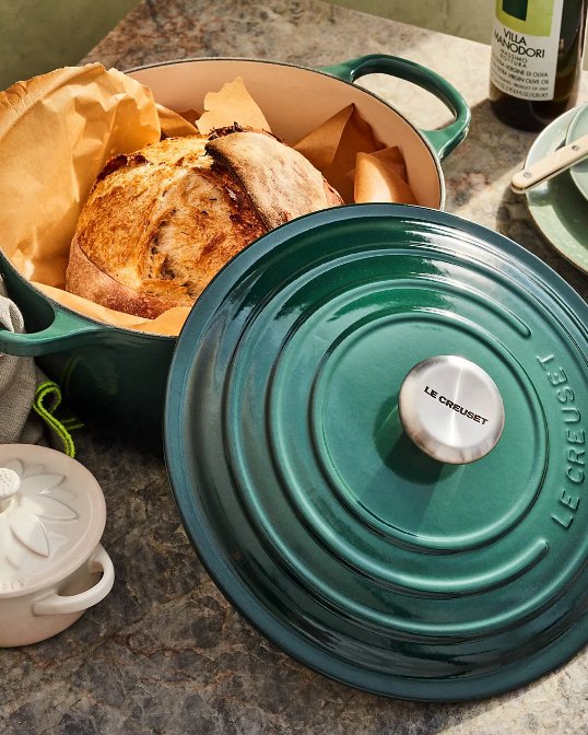 Le Creuset 8 quart cast iron Dutch oven on sale for $299.99, regularly $475.