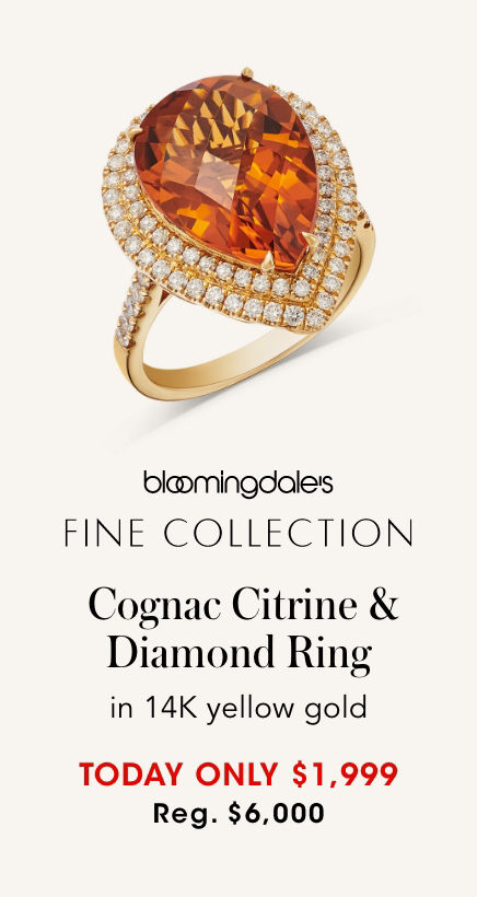 Today Only! Citrine & Diamond Ring: $1,999 (REG. $6,000)