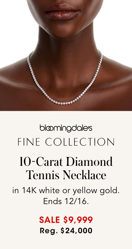 Ends 12/16! 10 tcw Diamond Tennis Necklace: $9,999 (REG. $24,000)