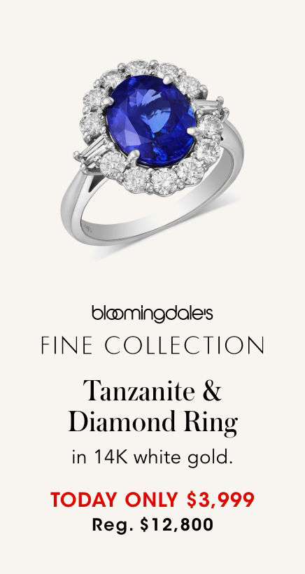 Today Only! Tanzanite & Diamond Ring: $3,999 (REG. $12,800)