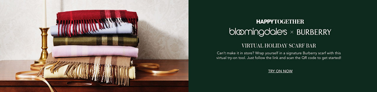 Bloomingdale's x Burberry. Virtual Holiday Scarf Bar.
