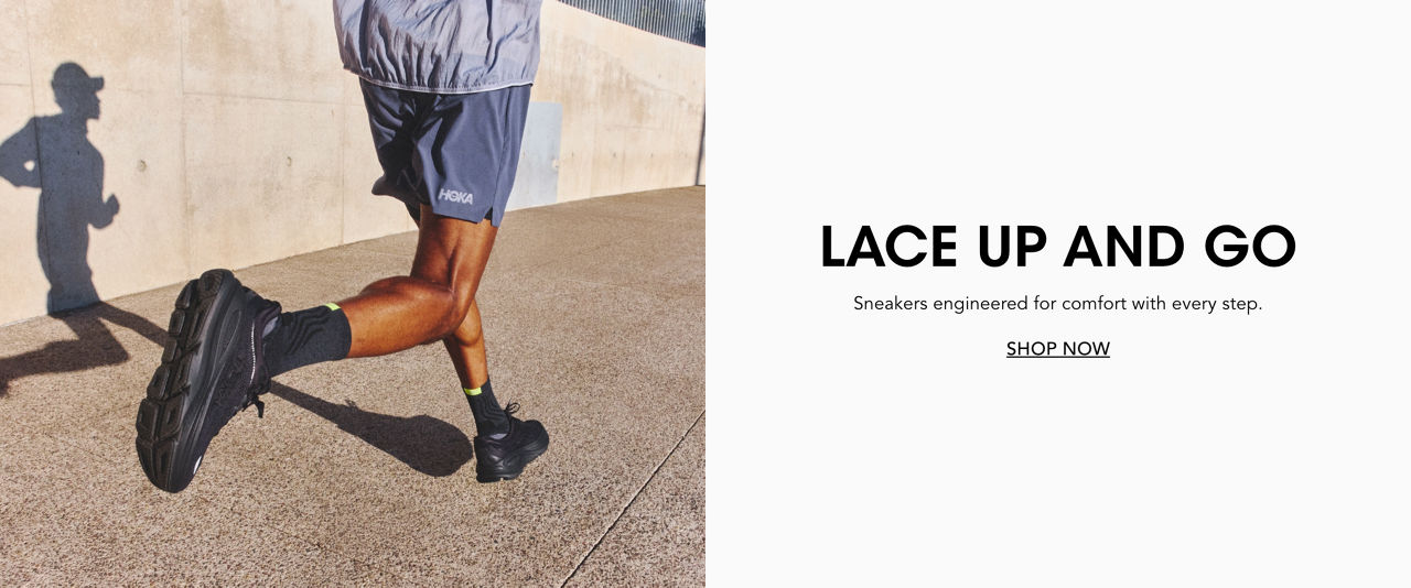 Lace up and go. Sneakers engineered for comfort with every step.