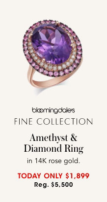 Today Only! Amethyst & Diamond Ring: $1,899 (REG. $5,500)