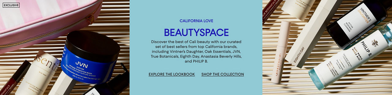 California Love. Beauty space. Discover the best of Cali beauty with our curated set of best sellers including J. V. N. & 8th Day.