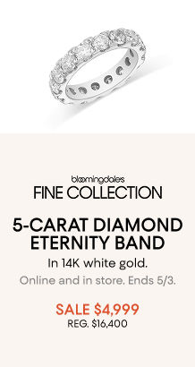 Ends 5/3! 5 tcw Diamond Eternity Ring: $4,999 (REG. $16,400)