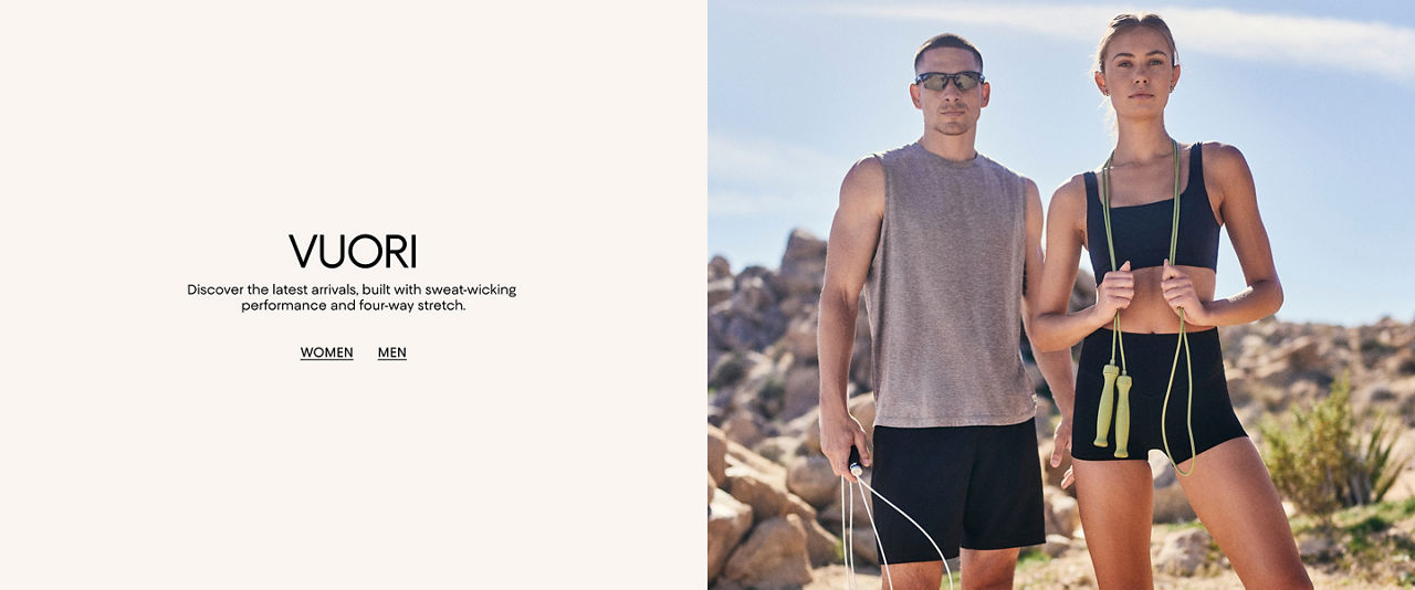 Vuori. Discover the latest arrivals, built with sweat wicking performance and four way stretch.