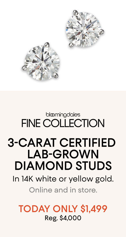 Today Only! 3 tcw Lab Grown Diamond Studs: $1,499 (REG. $4,000)