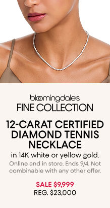 Ends 9/4! 12 tcw Diamond Tennis Necklace: $9,999 (REG. $23,000)