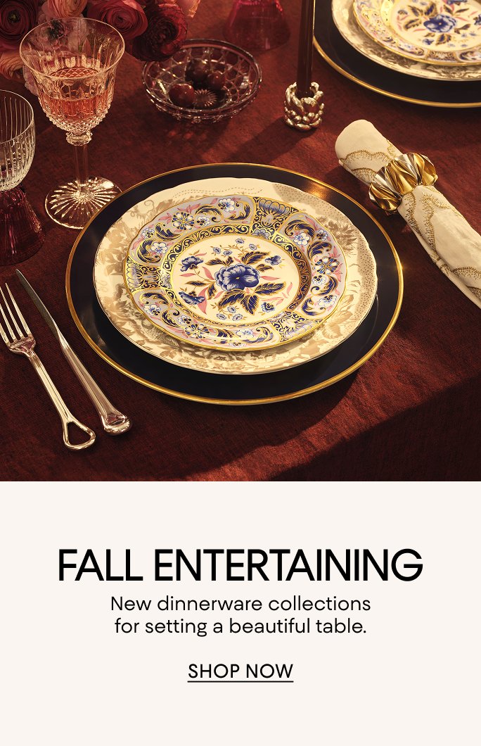 Fall entertaining. New dinnerware collections for setting a beautiful table.