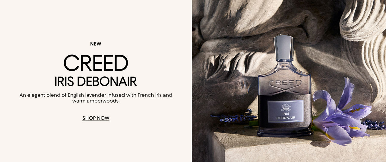 New Creed Iris Debonair. An elegant blend of English lavender infused with French iris & warm amber woods.