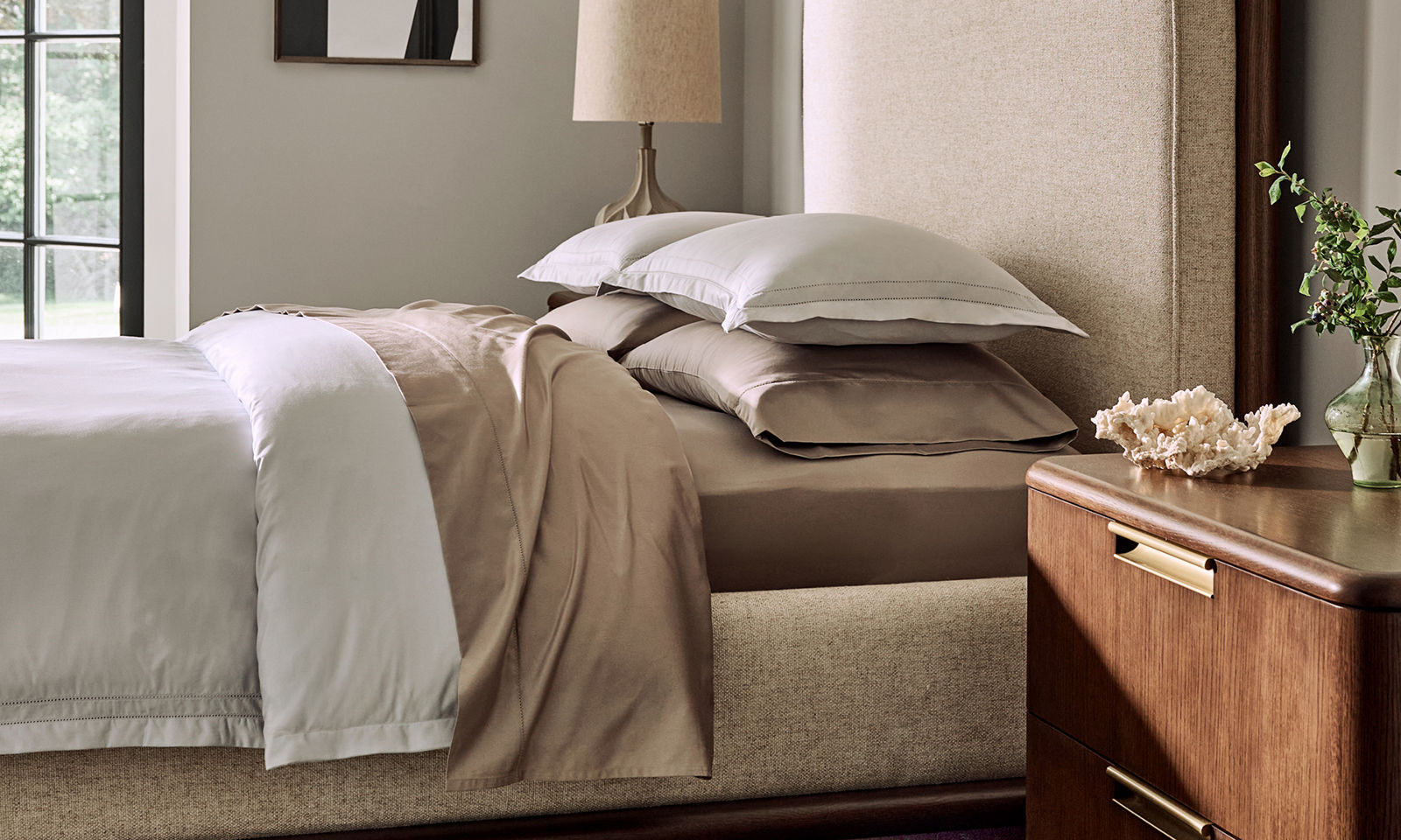 Bedding and bath. 20 to 70% off. Luxurious linens to refresh your guest room.