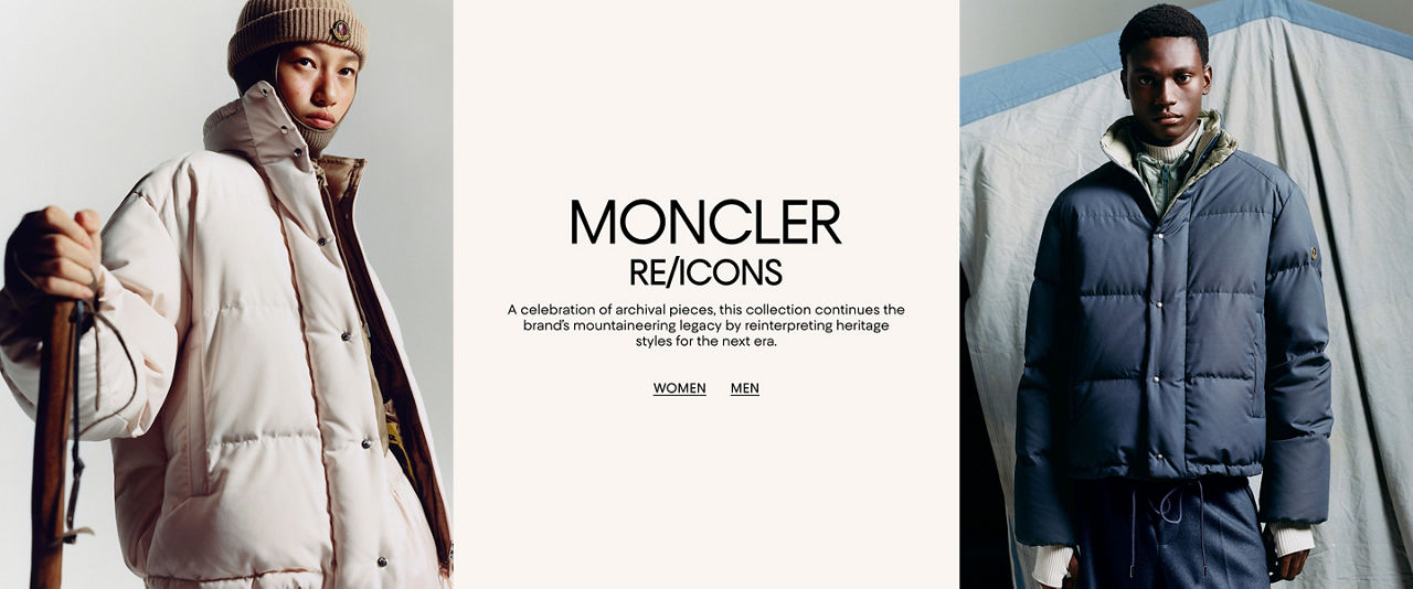 Moncler, re-icons. A celebration of archival pieces, this collection continues the brand's mountaineering legacy by reinterpreting heritage styles for the next era.