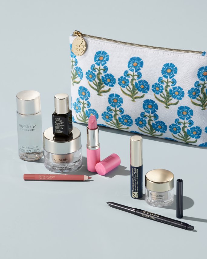 Estee Lauder free 7 piece gift with any $75 Estee Lauder purchase. A $254 value.
