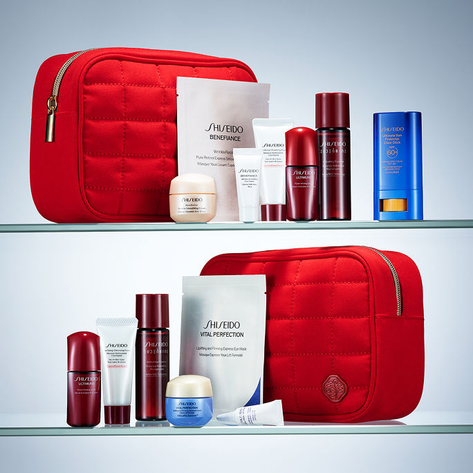 Our favorite free gifts. Ends November 11. Shiseido. Free 7 piece gift with any $85 Shiseido purchase.