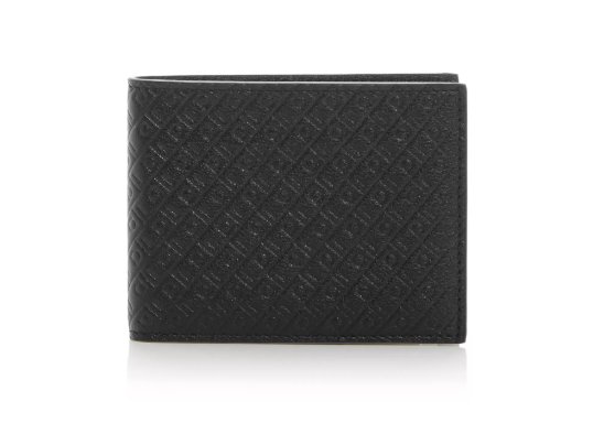 Photo of Ferragamo Gancini leather bifold wallet in black.