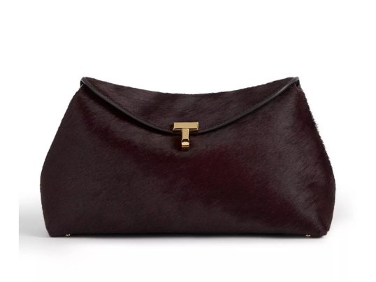 Photo of Totem T. Lock brown convertible clutch.