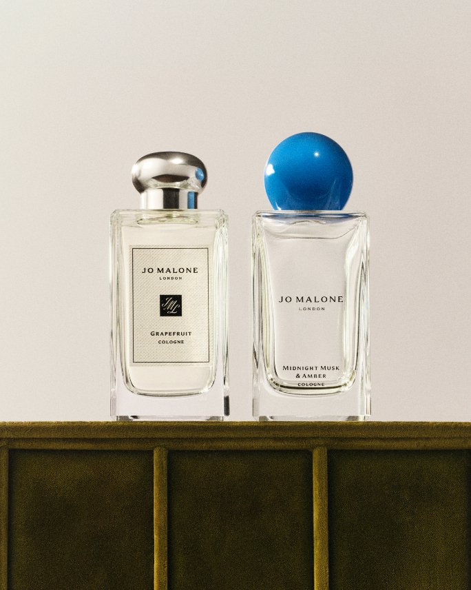 Two bottles of Jo Malone London cologne.