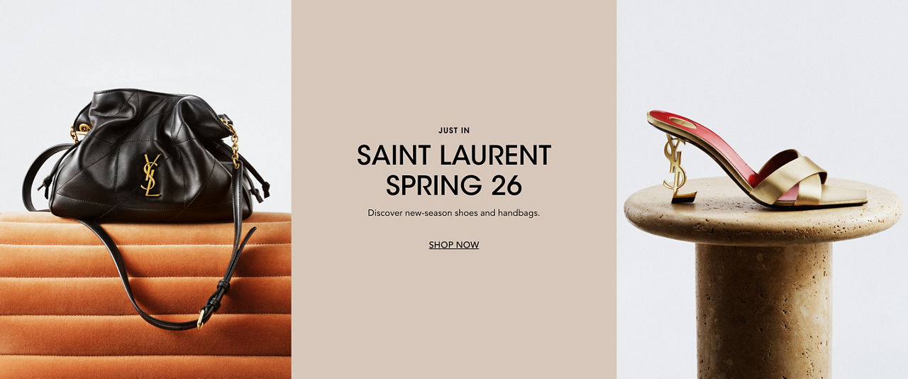 Just in Saint Laurent spring 26. Discover new season shoes and handbags.