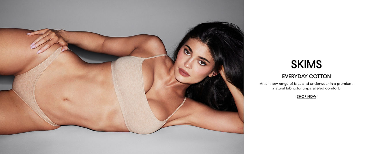 Skims. Everyday cotton. An all new range of bras and underwear in a premium, natural fabric for unparalleled comfort.