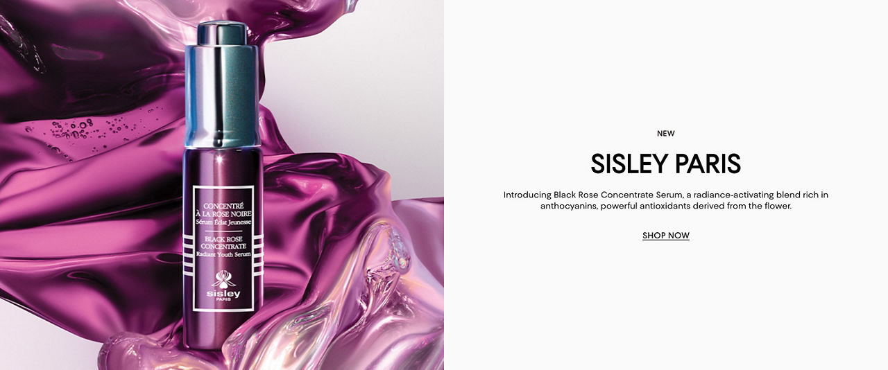 Sisley Paris. Introducing Black Rose Concentrate Serum, a radiance activating blend rich in antioxidants derived from the flower.