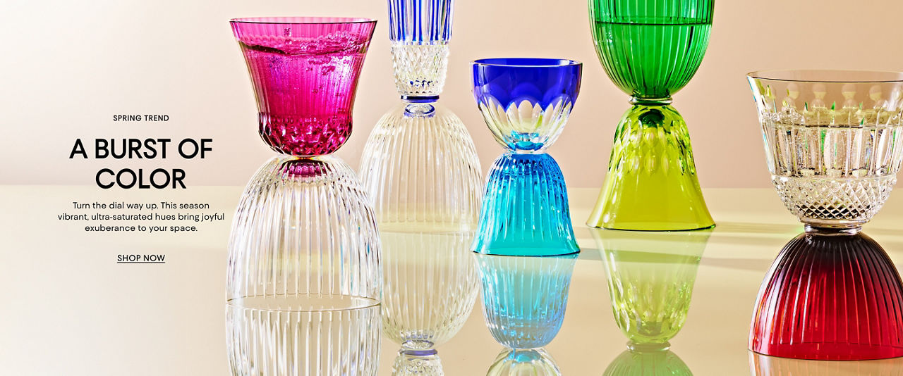 Spring trend. A burst of color. This season vibrant, ultra saturated hues bring joyful exuberance to your space.