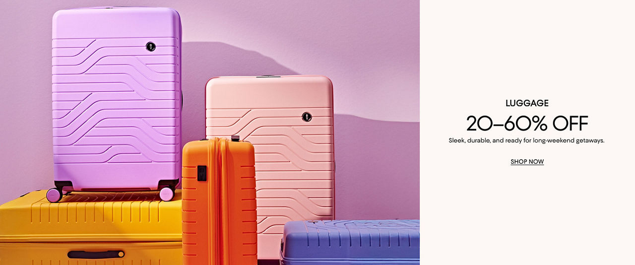 20 to 60% off luggage. Loyallists get a $50 reward for every $200 spent on select brands.