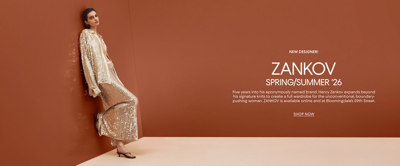 Zankov Spring summer 26. Henry Zankov expands beyond his signature knits to a full wardrobe for the unconventional woman.
