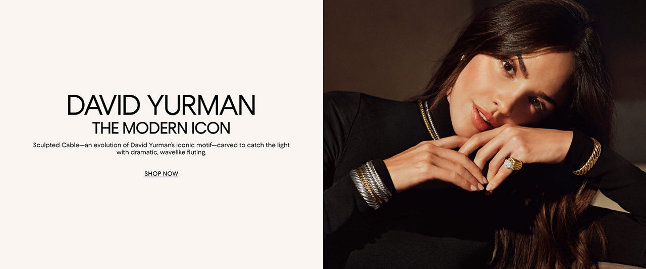 David Yurman the modern icon. Sculpted Cable, carved to catch the light with dramatic, wavelike fluting.