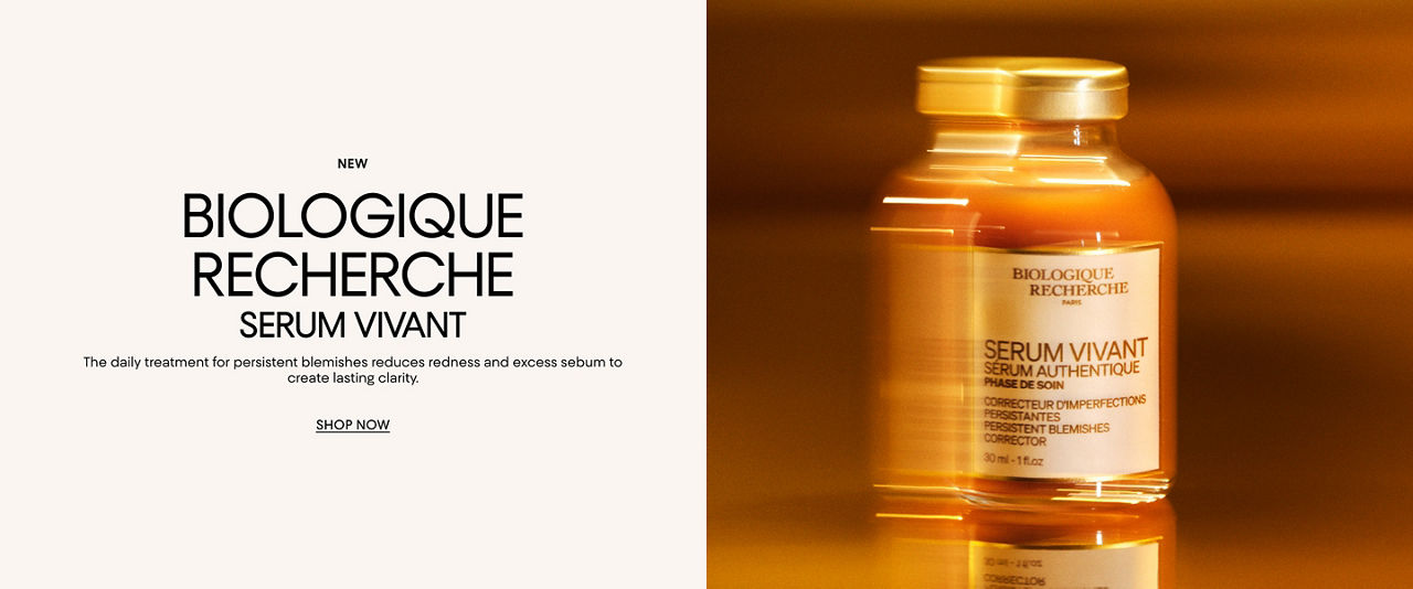 New Biologique Recherche serum vivant. The daily treatment for persistent blemishes reduces redness to create lasting clarity.