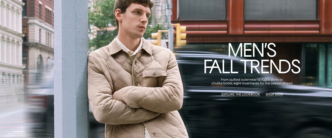 Mens fall trends. From quilted outerwear to rugby shirts to chukka boots, 8 must haves for the season ahead.
