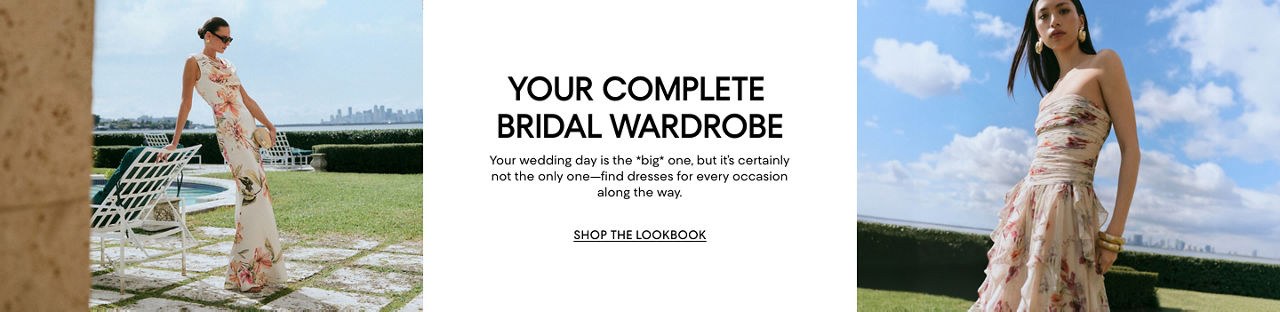 Your complete bridal wardrobe. Your wedding day is the big one, but certainly not the only one. Find dresses for every occasion.