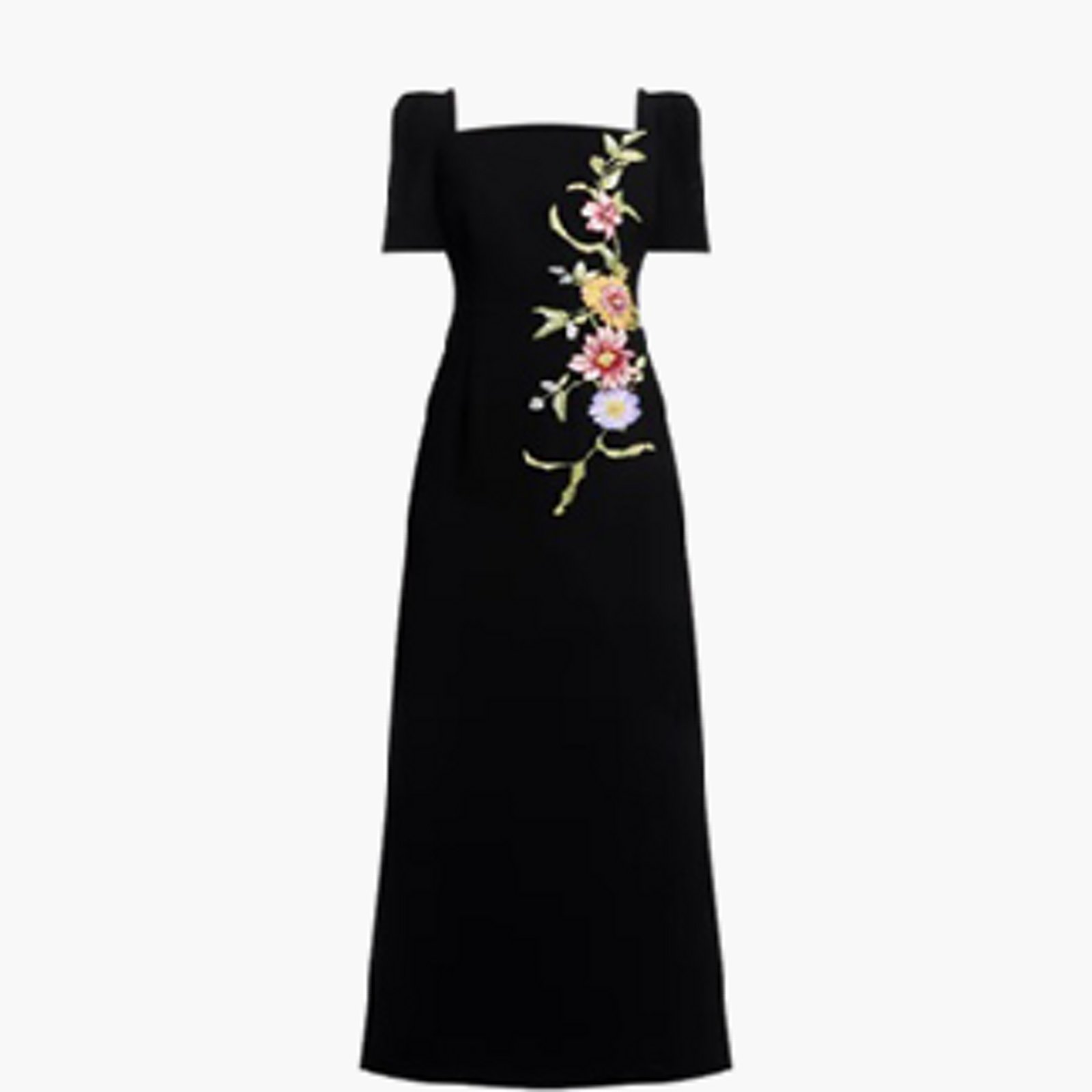 light pink fitted maternity dress Organza Floral Re-Embroidered Gown – Terijon.com main image 0