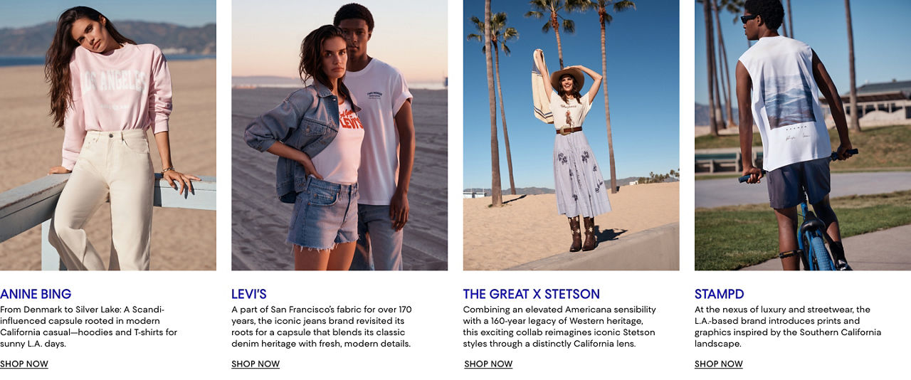 Annie Bing. Levis. The Great and Stetson. And Stampd.
