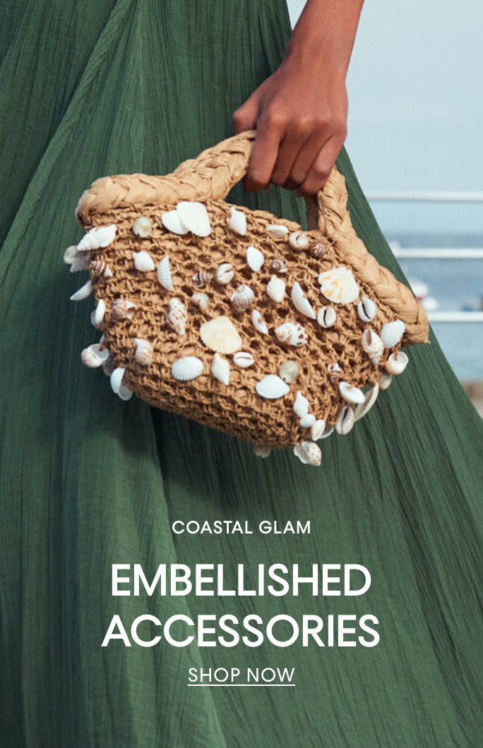 SHOP SPRING HANDBAG TRENDS, EMBELLISHED ACCESSORIES.