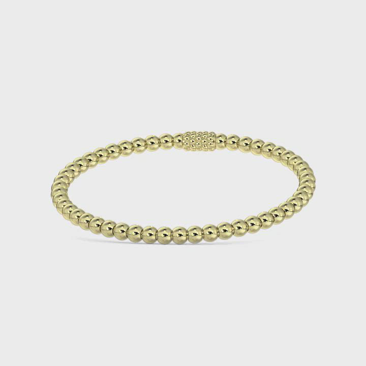LAGOS Caviar Gold Collection 18K Gold Beaded Bracelet, 4mm