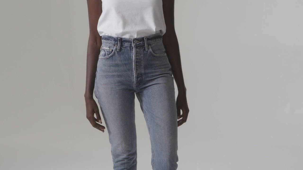 AGOLDE Riley High Rise Straight Jeans in Blurred Bloomingdale's