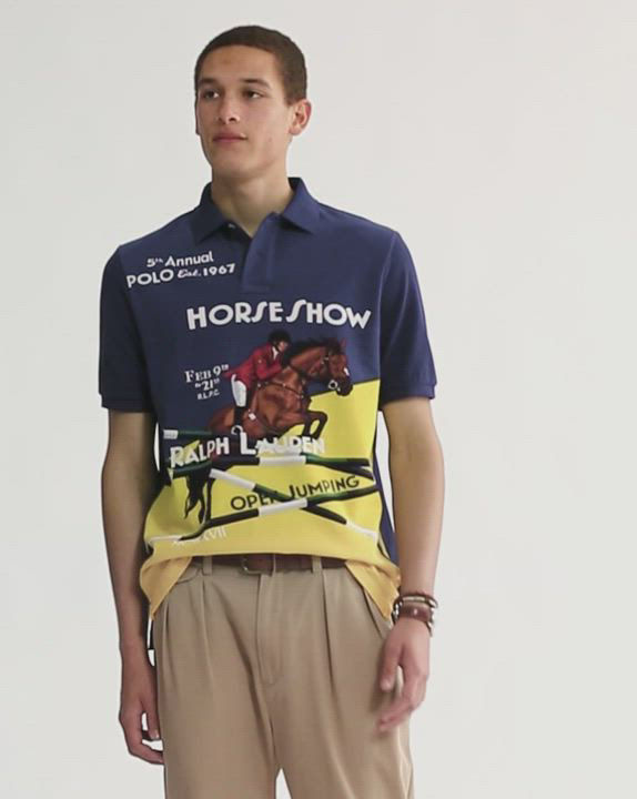 Polo Ralph Lauren Classic Fit Mesh Graphic Polo Shirt | Bloomingdale's
