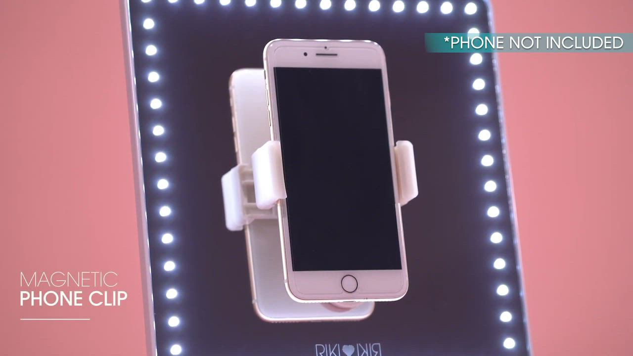 RIKI LOVES RIKI Skinny LED Travel Magnifying Mirror with Bluetooth