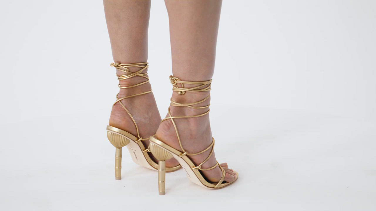 Cult Gaia Women's Soleil Lace Up High Heel Sandals 150th